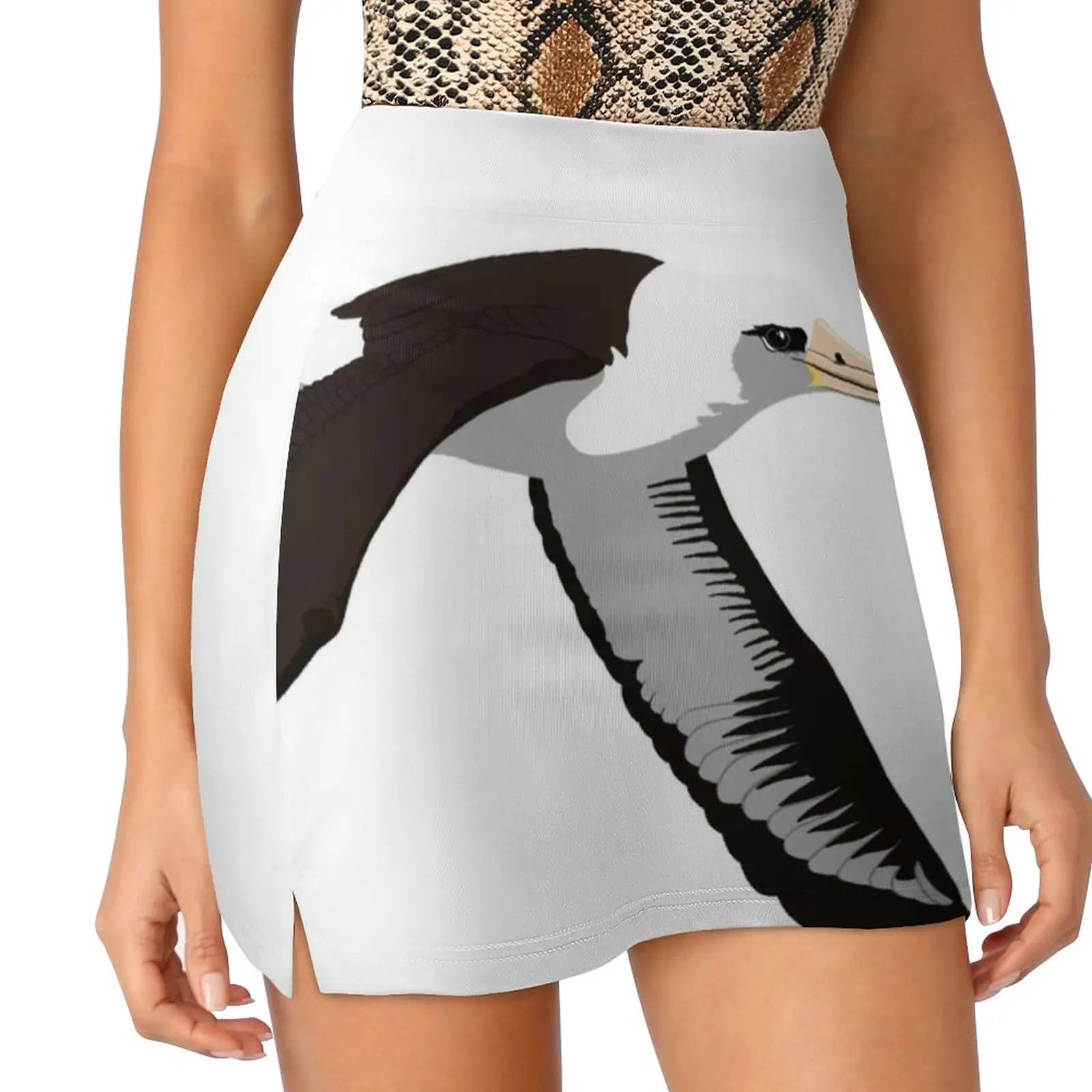 Laysan Albatross Women's skirt Mini Skirts A Line Skirt With Hide Pocket Laysan Albatross Albatross Seabird Bird Ocean Water