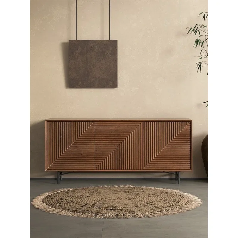 

Italian minimalist storage cabinet, storage designer style, medieval style, door entry, modern simple solid wood cabinet