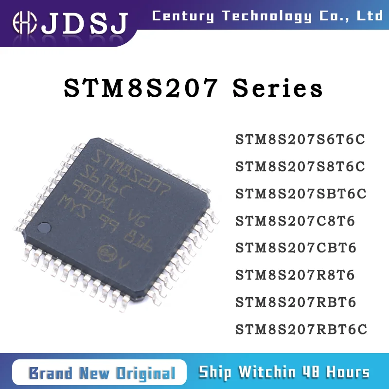 5PCS STM8S207S6T6C STM8S207S8T6C STM8S207SBT6C STM8S207C8T6 STM8S207CBT6 STM8S207R8T6 STM8S207RBT6 STM8S207RBT6C Original IC