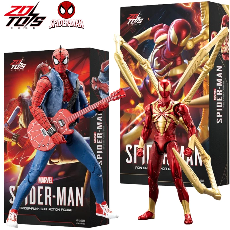 

Оригинальная коллекционная фигурка Человека-паука Питта Паркера и Скарлетт Спайдера от ZD с подвижными суставами, модель из фильма, игрушка, подарок