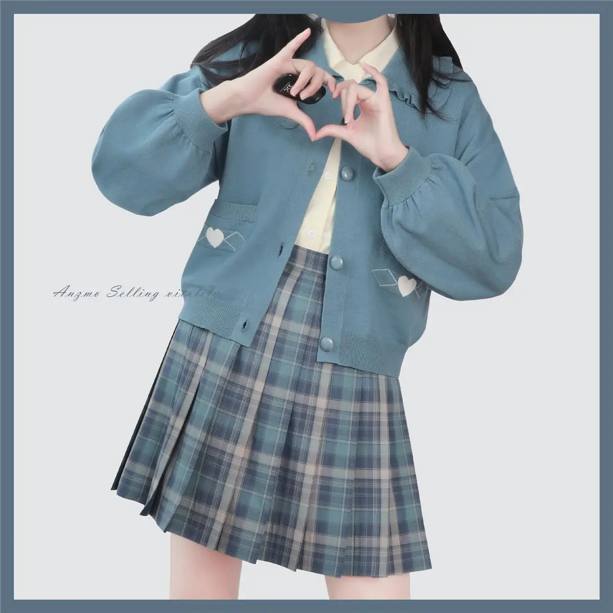 

Japan Short Loose Knitted Sweater Fresh Sweet And Cute Preppy Style Long-Sleeved Sweater For Autumn And Winter