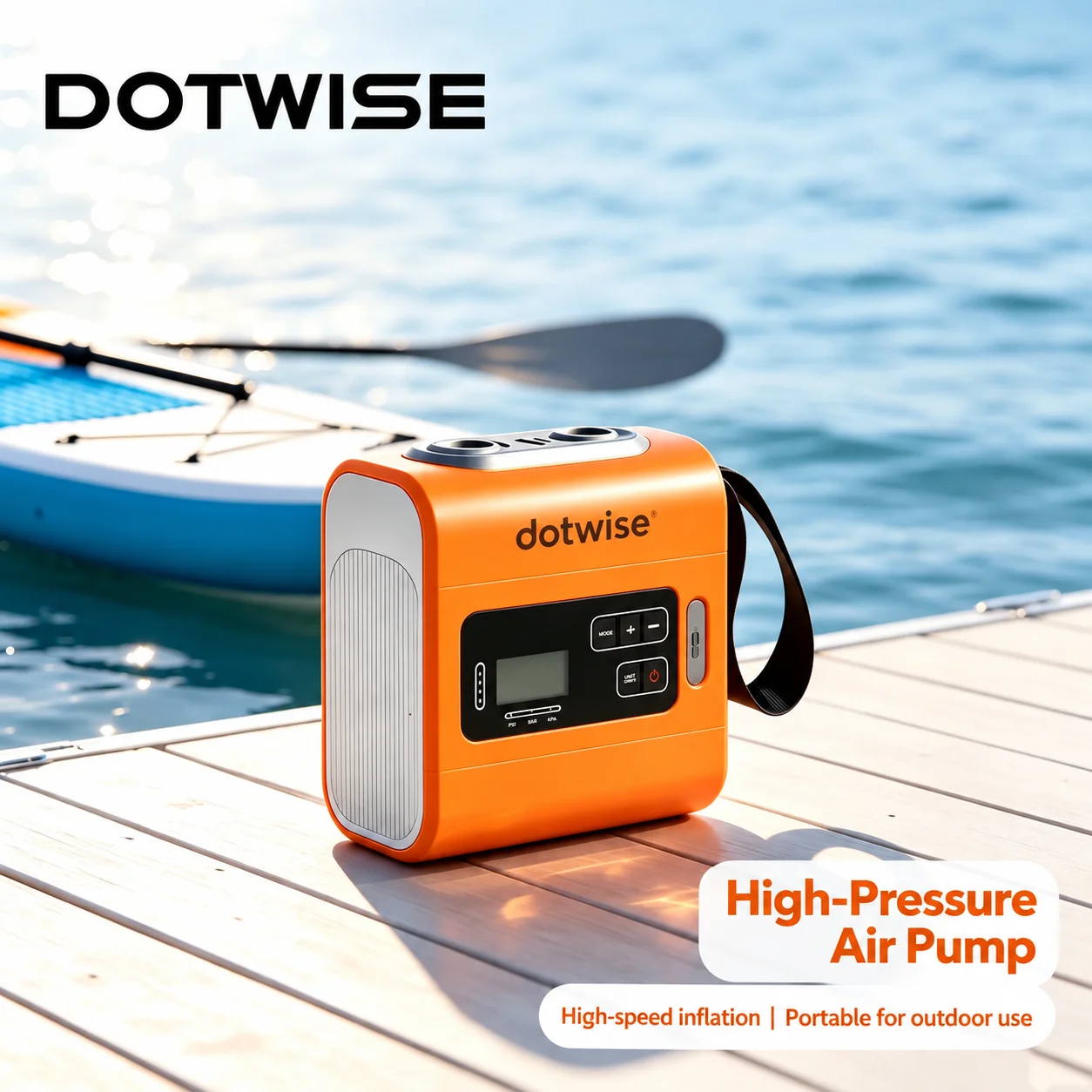 Dotwise 22PSI SUP Pump Portable Electric Inflator & Deflator Pump for Paddle Board, Kayak, Tent, Air Mat, Boat, Pool Inflatables