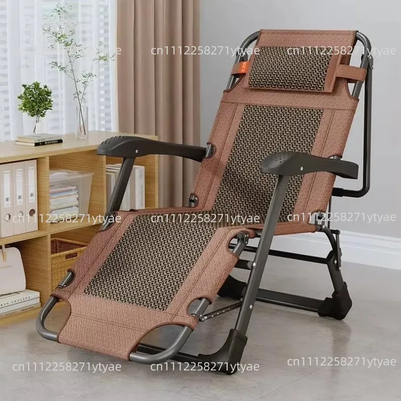 2-In-1 sun lounger convertible folding bed rattan wicker lounger with metal frame for patio gardens