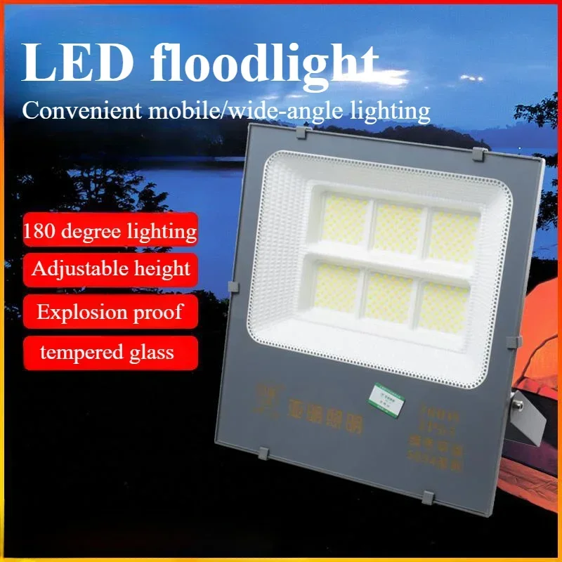 

LED Floodlight Outdoor 200w 100 Watt Waterproof Anti-glare Stadium Light Construction Site Lighting Factory Workshop Searchlight