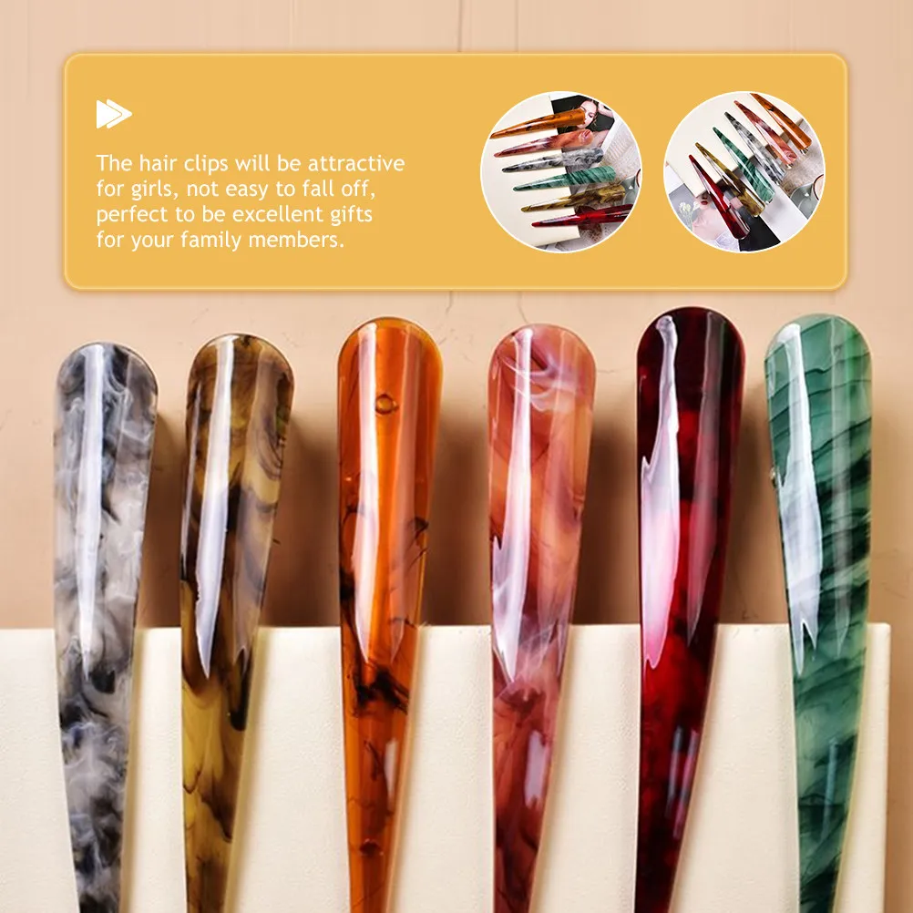 

6Pcs Duck Billed Hair Clips Long Alligator Hair Clips for Sectioning Styling Daily Use Party Makeup Family Gathering Gift Ready