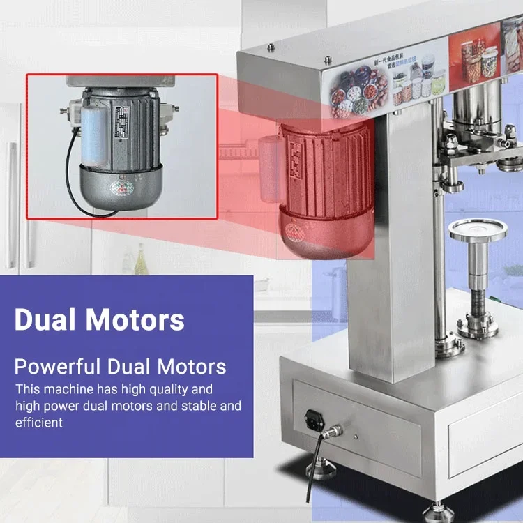 Commercial Smart Automatic Easy Open Aluminum Fruit Beer Can Sealing Seamer Machine
