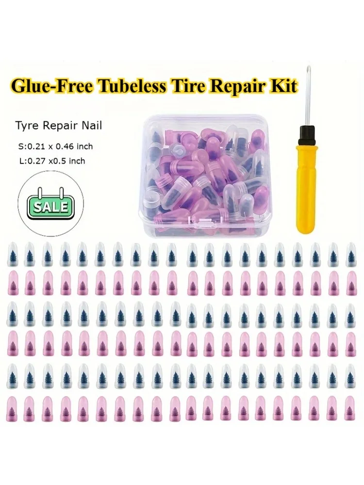 AliExpress Glue-Free Tubeless Tire Repair Kit - Screw Plug Puncture Fix for Bike/Car/Motorcycle/Scooter, Fast & Easy w/ Durable Metal Tool