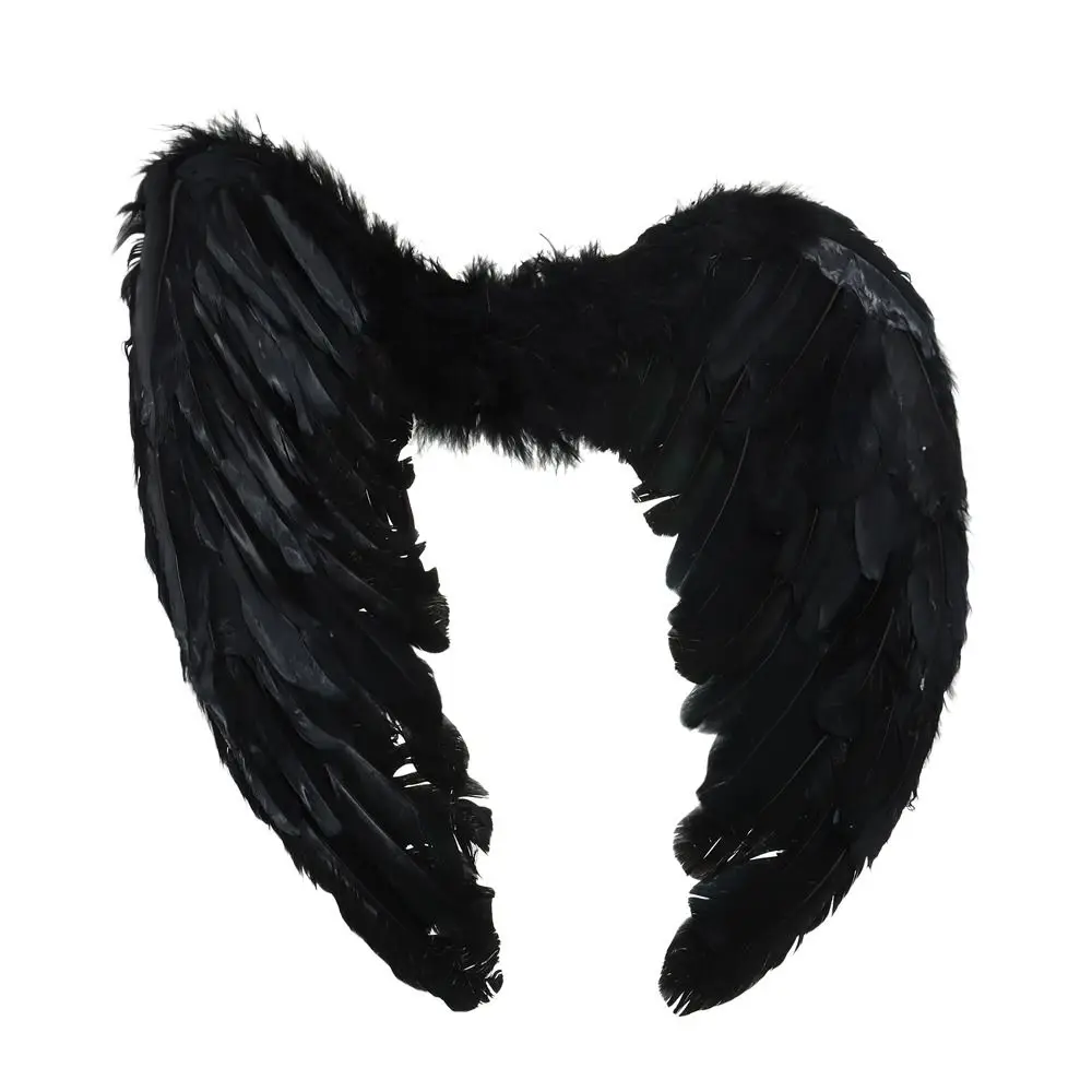 Party Supplies Feather Feather Wings Black White Red Pink Wings Halloween Costume 55x40CM Angel Wings & Halo Christmas