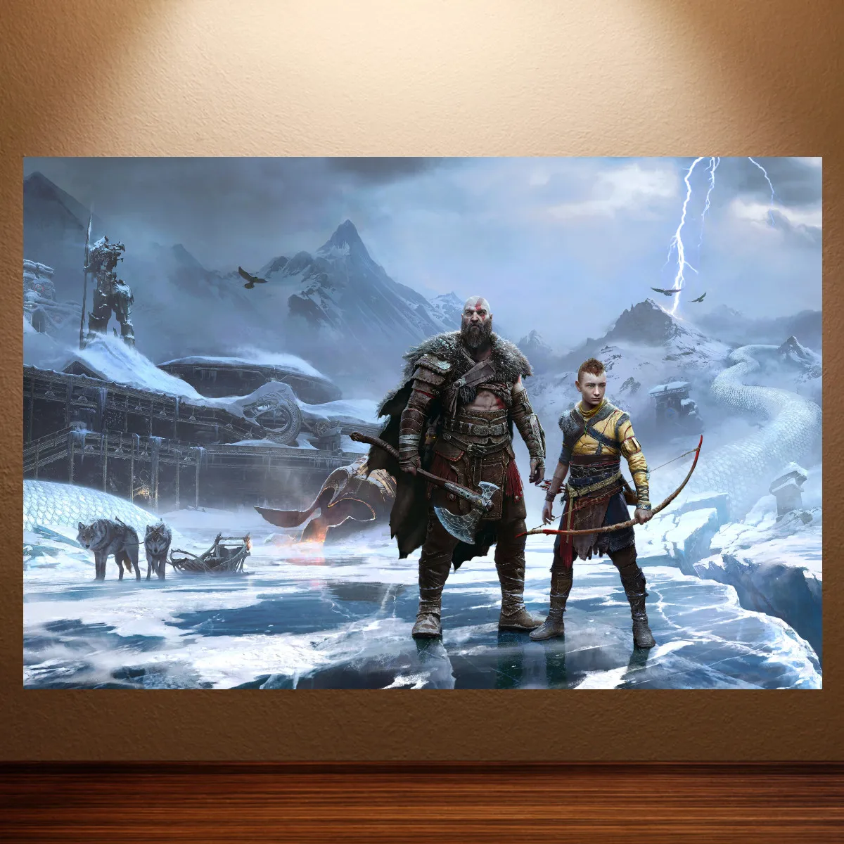 God of War Poster The Graffiti God Kratos The Nightwatcher Games Poster Canvas Painting Game Room Wall Decor Wall Art Stickers