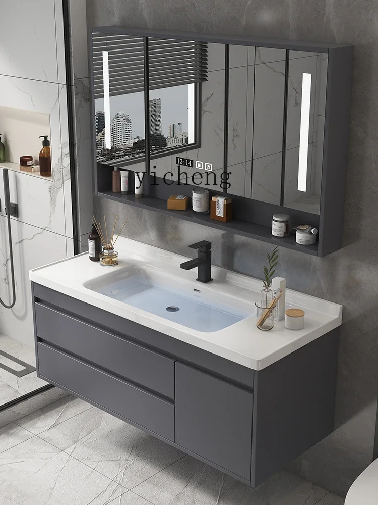 YY Whole Washbin Bathroom Cabinet Combination New Bathroom Modern Light Luxury Washbasin Cabinet