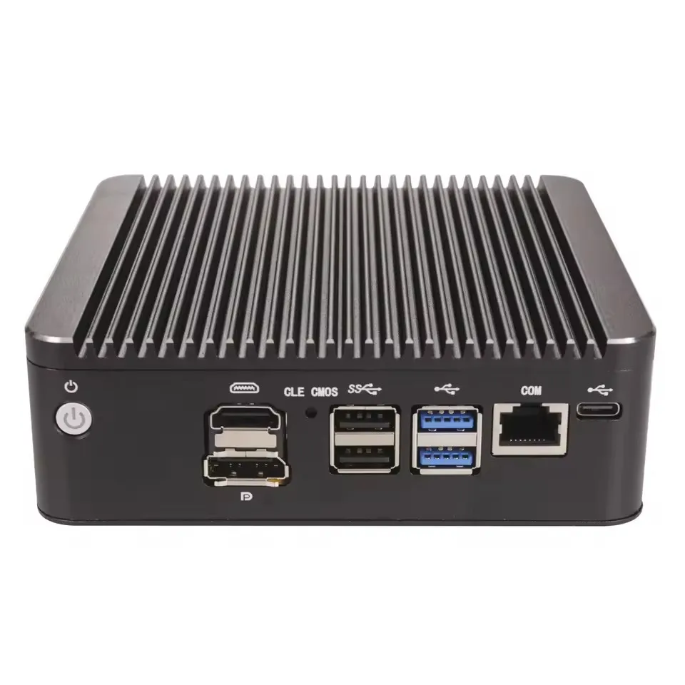 Новый 6x2.5G LAN Solid безвентиляторный мини-ПК с брандмауэром Intel N150 7505 6305 i226-V DDR4 NVMe SATA Type-C Мини-компьютер pfSense OPNsense
