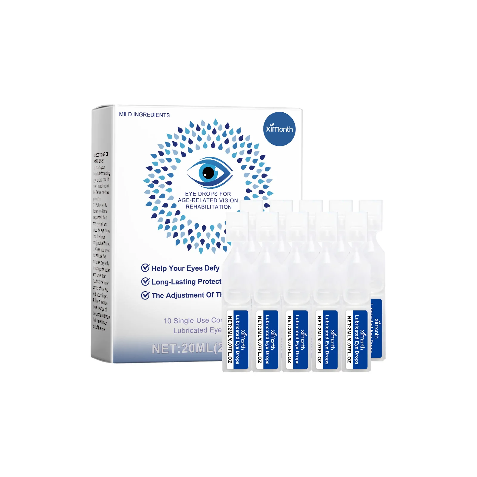 Eye Relief Drops Relieve Myopia Eyes Discomfort For Blurred Vision Dry Fatigue Eyes Itchy Cloudy Eyeball Black Shadow Remove