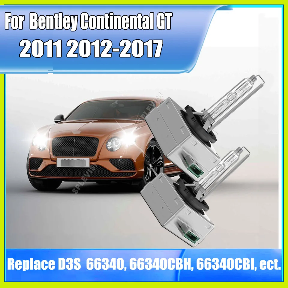 

2pcs D3S HID Bulbs Xenon Headlight Headlamp Car Light 6000K White Fit for Bentley Continental GT 2011 2012 2013 2014 2015-2017