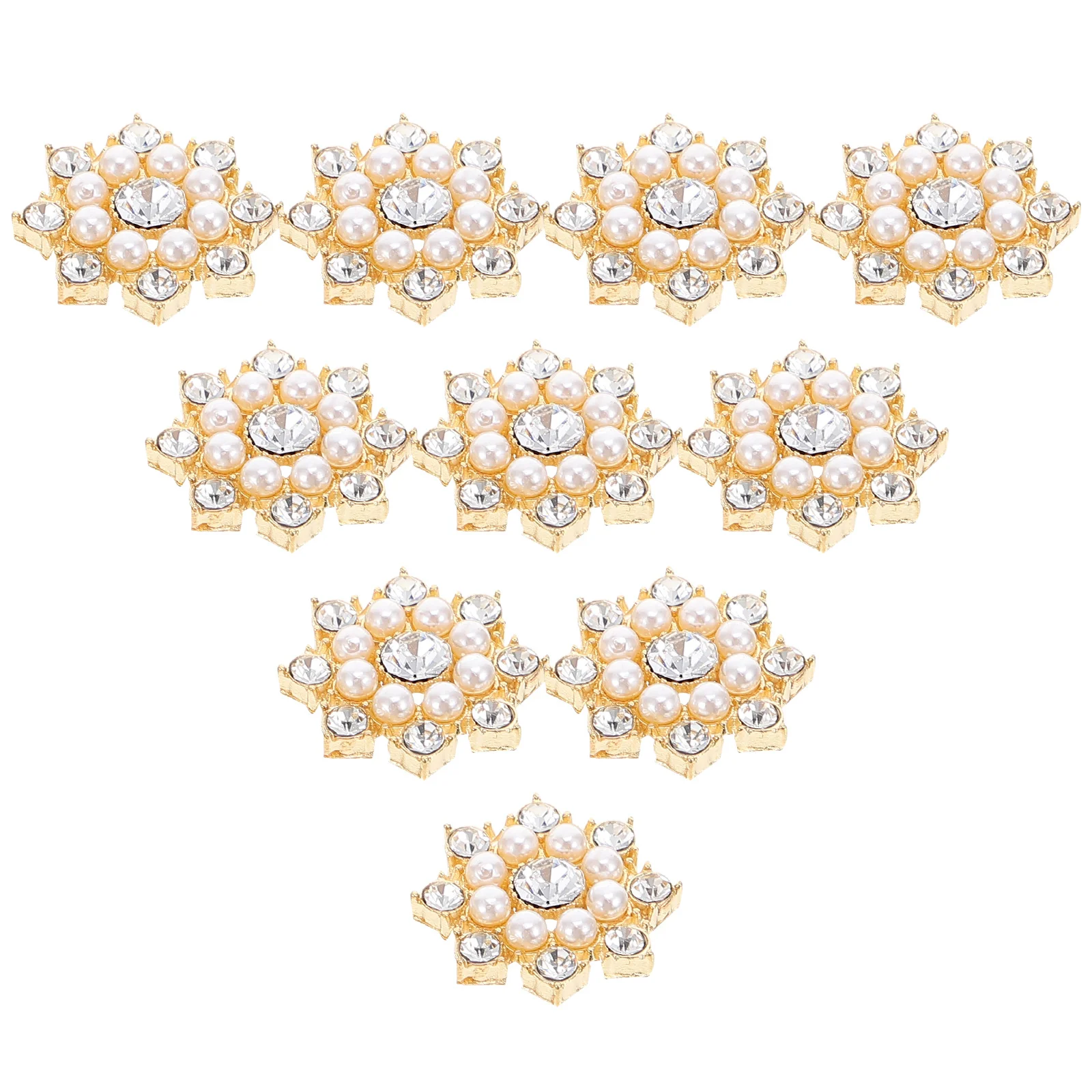 

50Pcs Exquisite Snowflake DIY Accessories Bright Pearls Crystals for Jewelry Making Snowflake DIY Accessories Durable Pendants