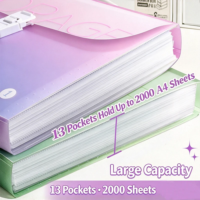 A4 13 Pockets File Folder Docu - Document Scanner Portable 评论和价格