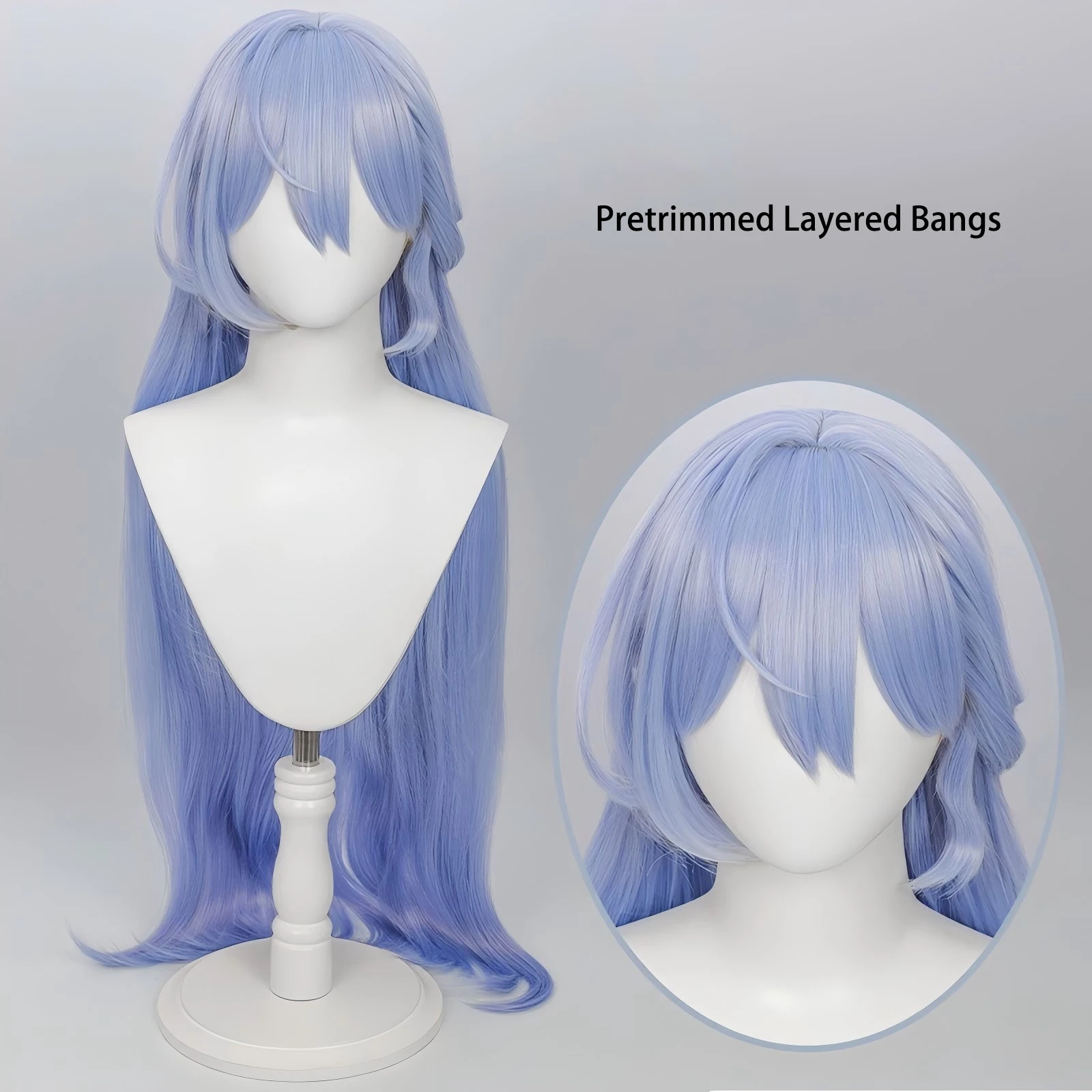 Honkai Star Rail Robin Cosplay Wig Pre-styled Long Half-down Ponytail Wig Heat Resistant Synthetic Wig Halloween Anime