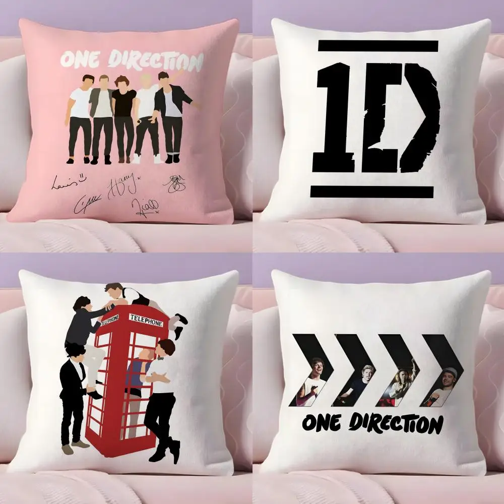 O-OneS D-DirectionS Band Pillow Case Plush Fabric Soft Double-Sided Printed Sofa Warm Winter Home Gift Cushion Cover