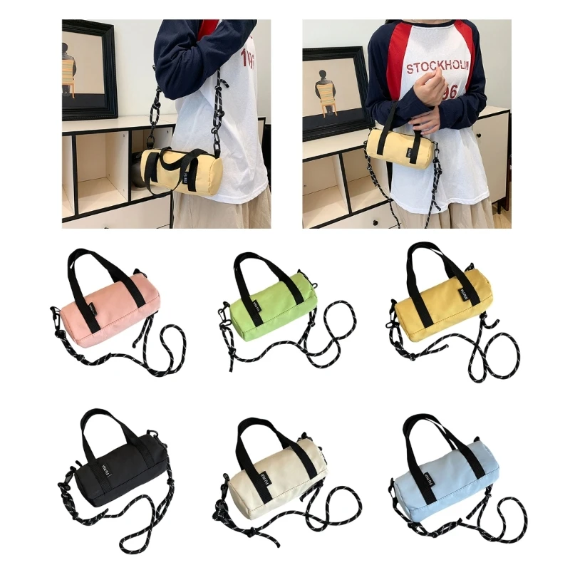 Trendy Nylon Crossbody Pillow Bag Spacious Interior Handbag for Everyday Use