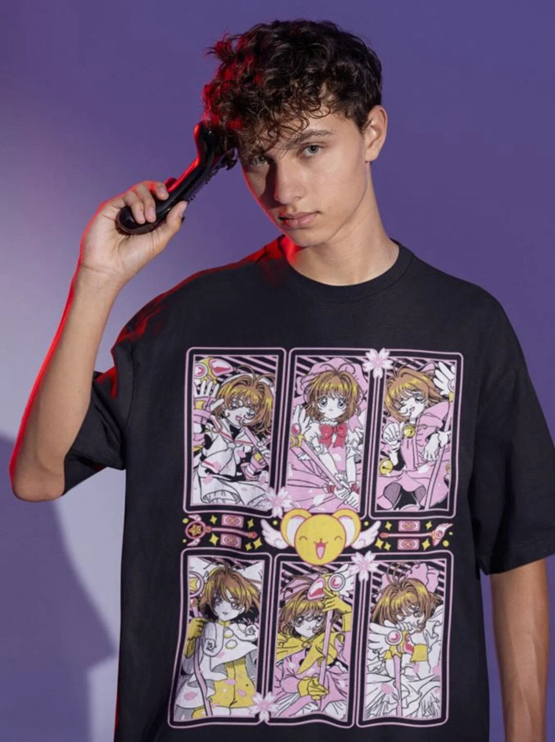 2026 Cardcaptor Sakura Nostalgia Trip! Sakura + Kero-chan Manga-style 3D Printed T-shirts Are Bursting with Girlish Charm.