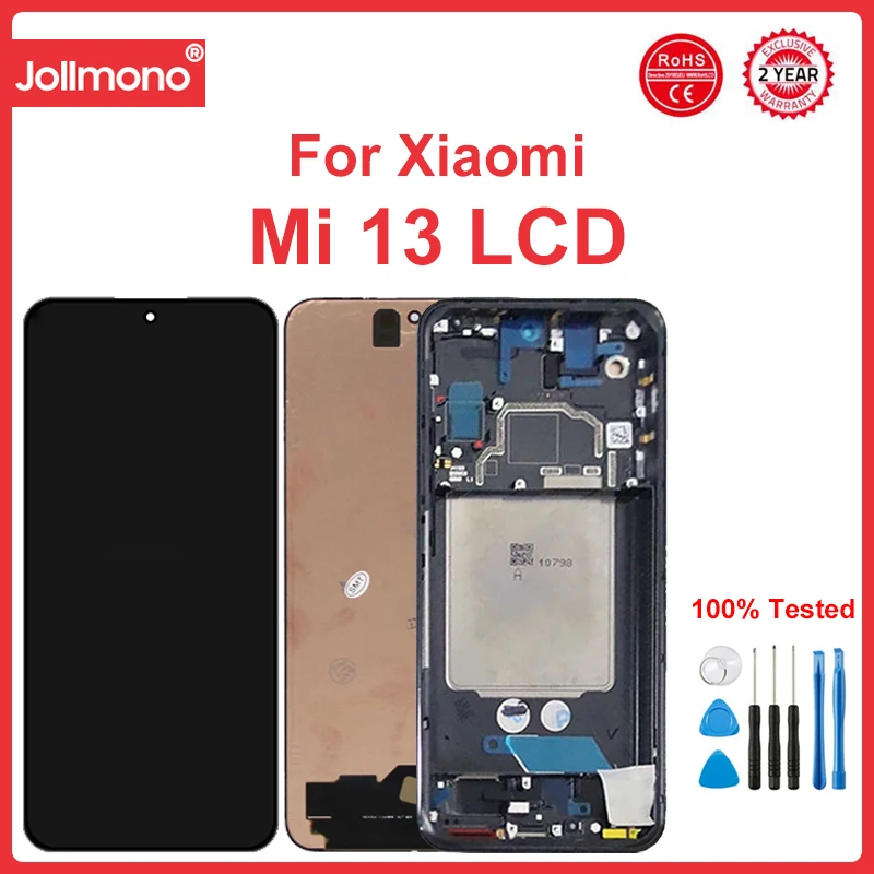 

6.36" Mi 13 Screen Replacement for Xiaomi 13 Mi13 2211133C 2211133G Lcd Display Digital Touch Screen with Fingerprints
