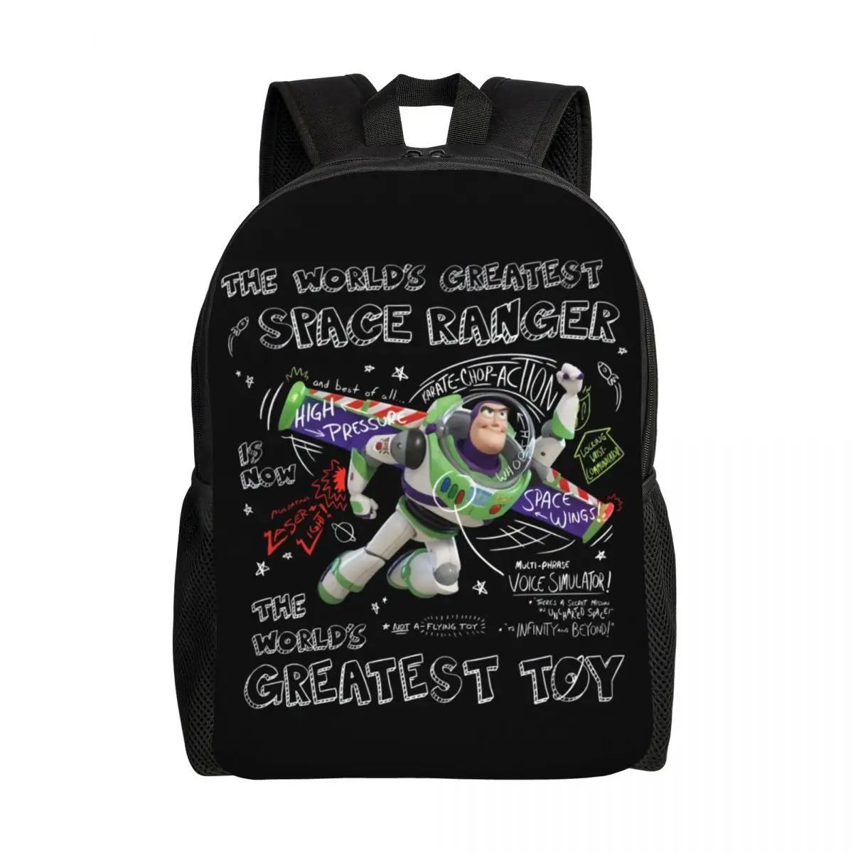 Custom Toy Story Buzz Lightyear Anime Backpacks for Women Men School College Students Bookbag Fits 15 Inch Laptop Bags