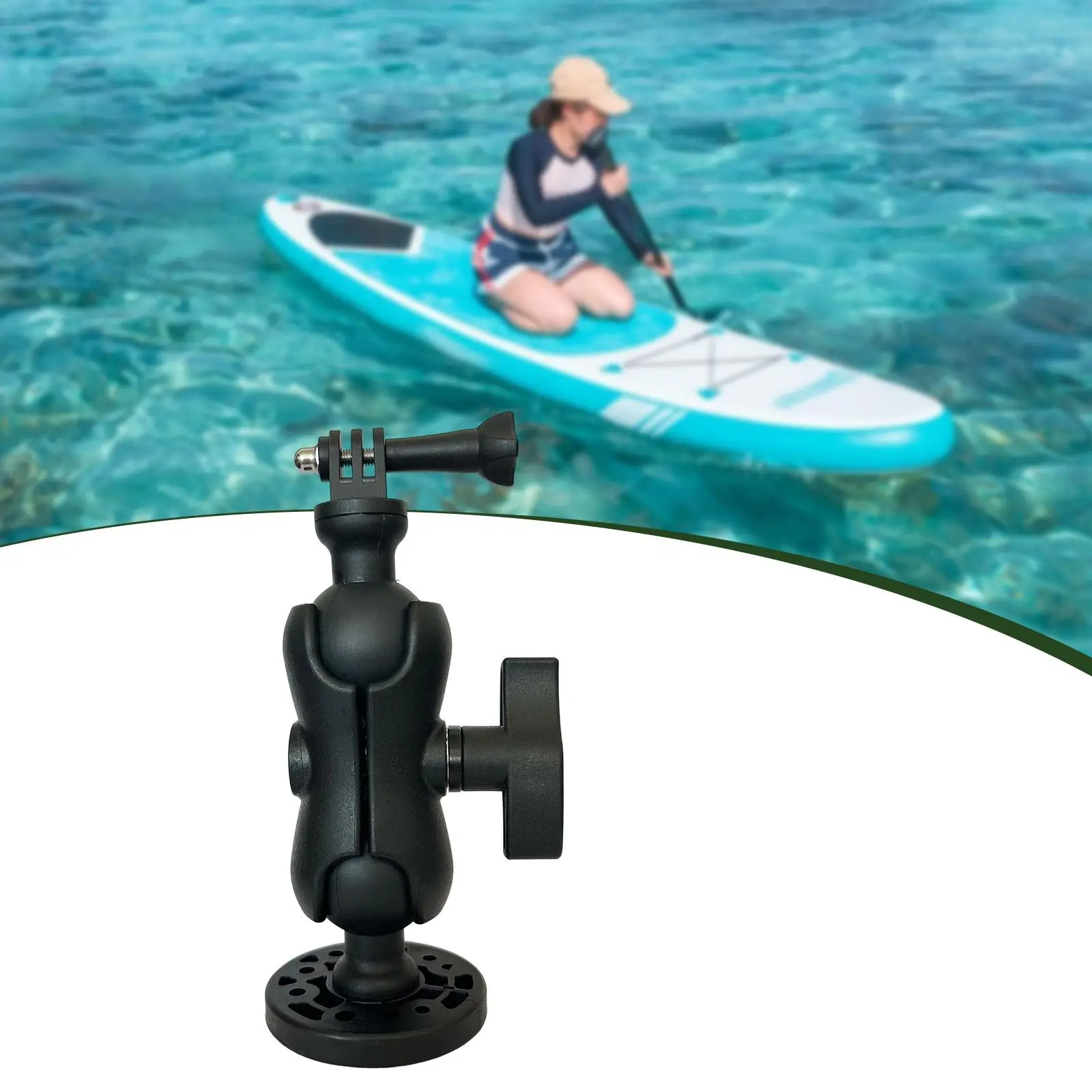 

Kayak Camera Mount DIY Installation Camera Holder Adjustable for Canoe Water Adventures Fish Finder Device Kayaking Supplies