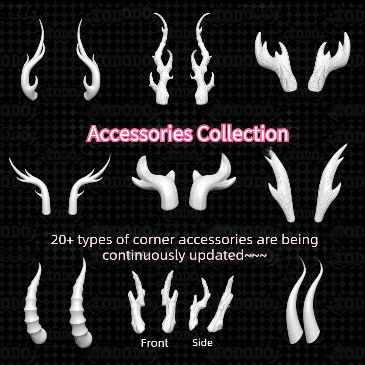 Fursuit Horn Accessories Collection DIY Cosplay Costume Horn Props Fantasy Demon Dragon Bull Horns for Furry Head Base Accessori