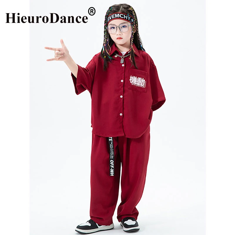 Junge Street Dance Anzug Mädchen Jazz Tanzen Kostüm Kinder Geist schritt Dance Performance Anzug Jungen Hip Hop Set Mädchen Streetwear