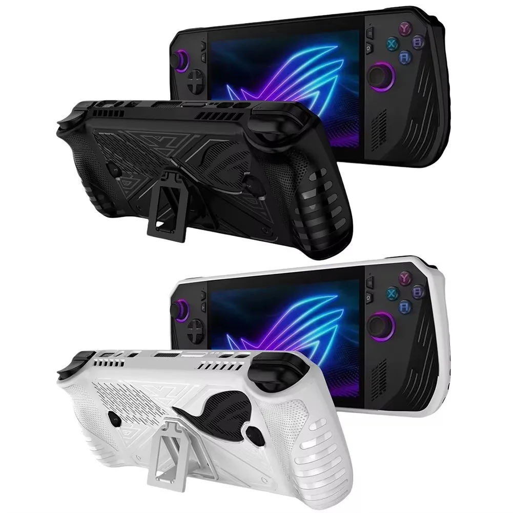 For ASUS ROG ALLY X 2024 Game Console Protector Shell Sleeve with Bracket Shockproof Drop-proof All-round Protection