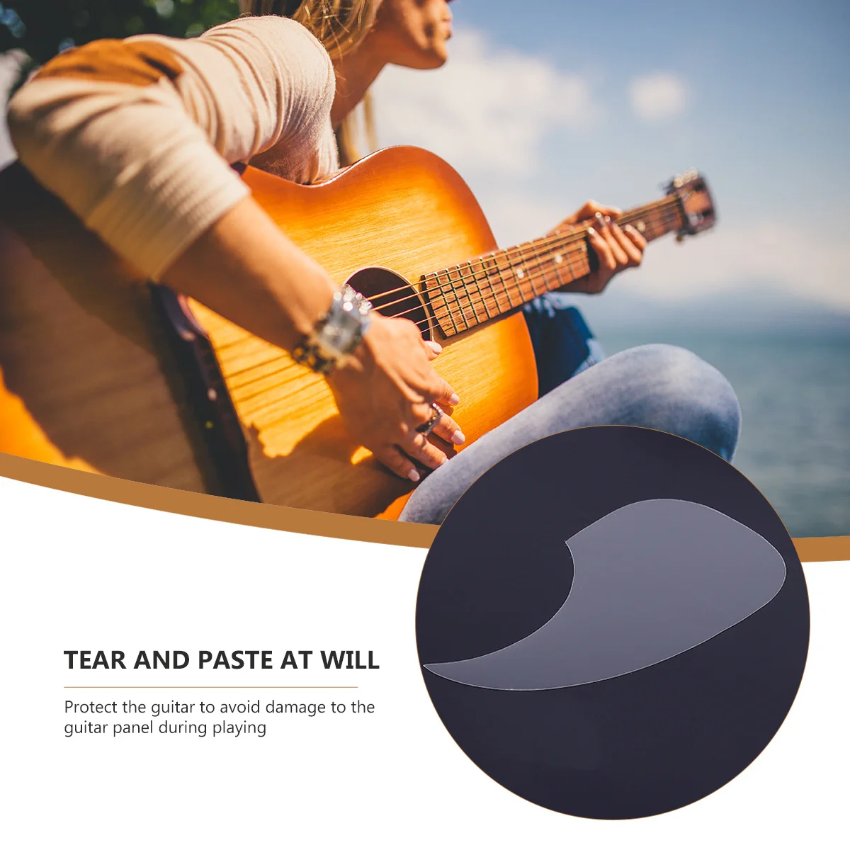 

1pc Guitar Pickguard Set Pet Durable Transparent Anti-Scratch Sticker For Guitar Body Protection Shield Accessory Custom Fit