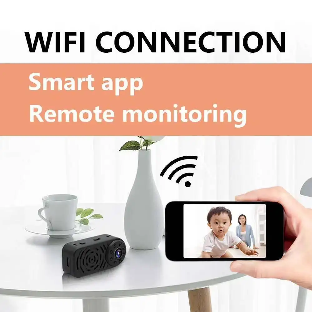 4K Mini Camera WiFi Wireless IP Webcam Night Vision Micro Surveillance Recorder Smart Home Motion Detection Indoor Security Cam