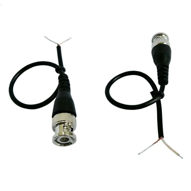 10PCS Solderless BNC Connector Pure Copper Patch Cable Q9 Head Surveillance Coaxial Signal Video Cable Accessories