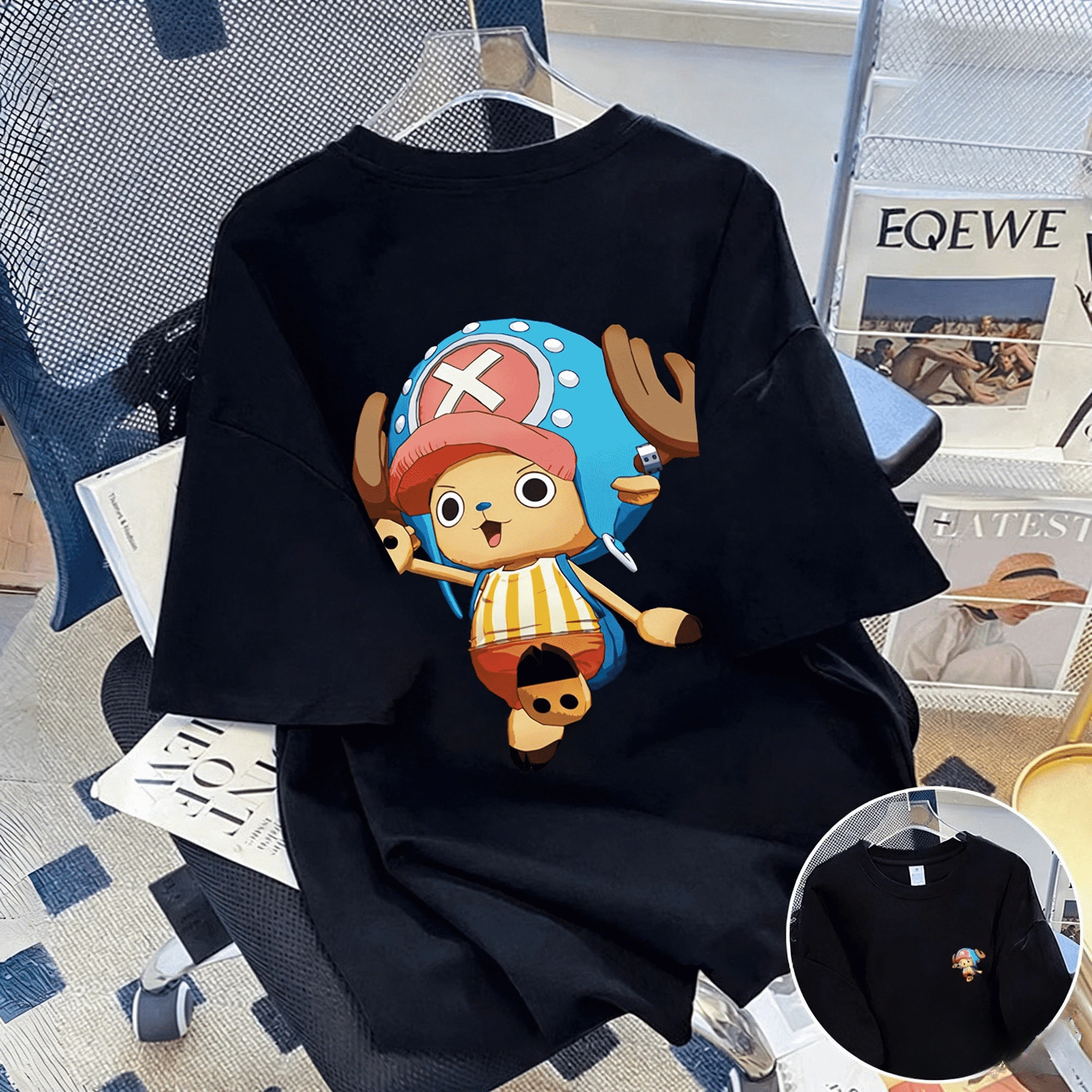 قطعة واحدة توني توني تشوبر للرجال والنساء 2026 الصيف أنيمي Harajuku مزدوجة الوجهين مطبوعة الأمريكية عادية الوالدين والطفل #4