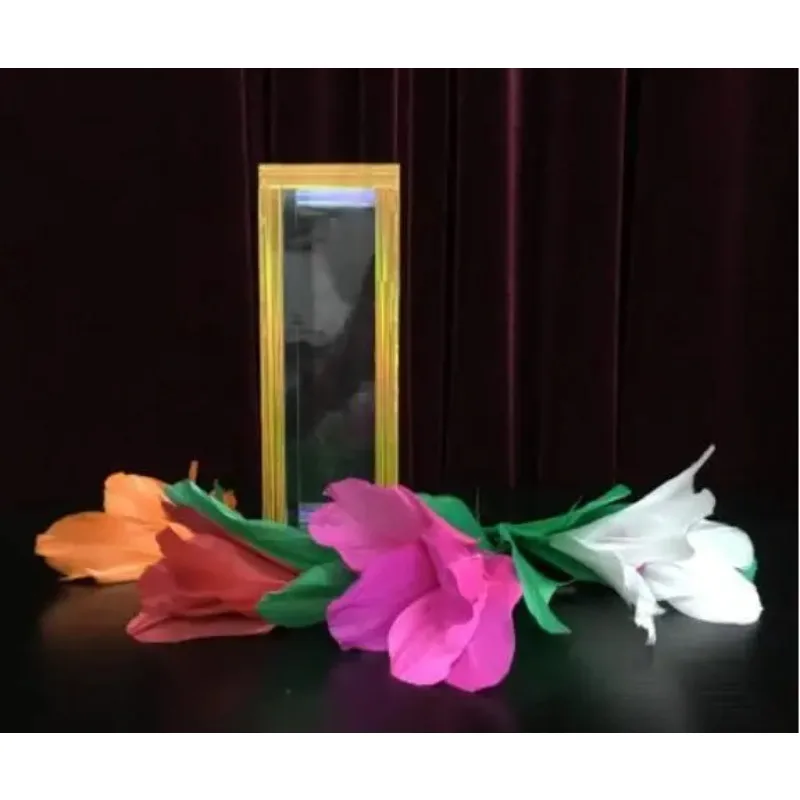 Flower from Crystal Tube Crystal Clear Magic Tricks For Magician Stage Flower Appearing Clarity Tube Illusion Mentalism Funny