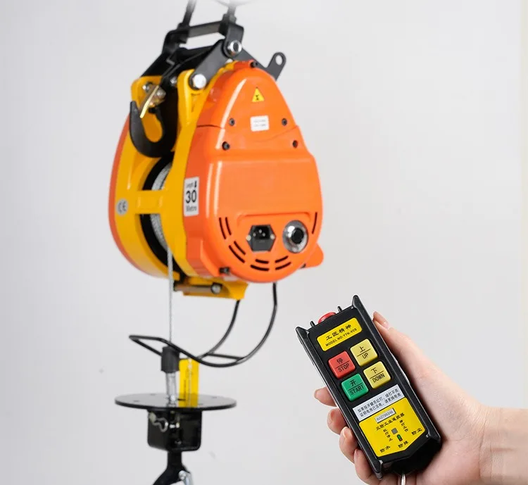 رافعة كهربائية LTH، 500 كجم، رافعة تحكم لاسلكية، ونش كهربائي محمول مع جهاز تحكم عن بعد، رافعة كهربائية بسلك فولاذي