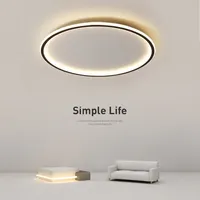 Nordic Minimalist LED Ceiling Light For Bedroom Living Room Aisle Study Room Balcony Circular Remote Control Lighting Chandelier