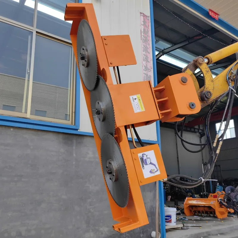 Excavator-mounted Hedge Trimmer Saw, Available with 2 3  4 or 5 Blades Efficient Garden Trimming Tool
