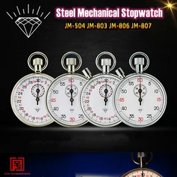 JM-504 JM-803 JM-806 JM-807 Steel Mechanical Stopwatch Track Field Running Competition Stop Watch Metal Sports Training Timer