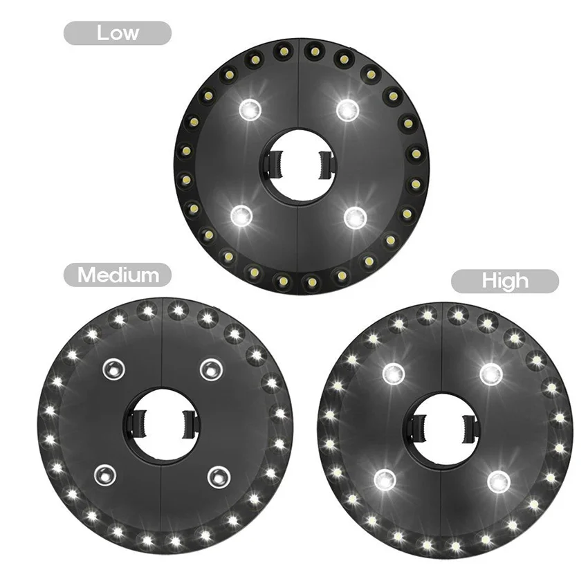 매우 밝은 우산 기둥 조명, 28 LED 조명, 3 가지 밝기 모드, 무선 우산 조명, 캠핑 텐트 또는 야외용