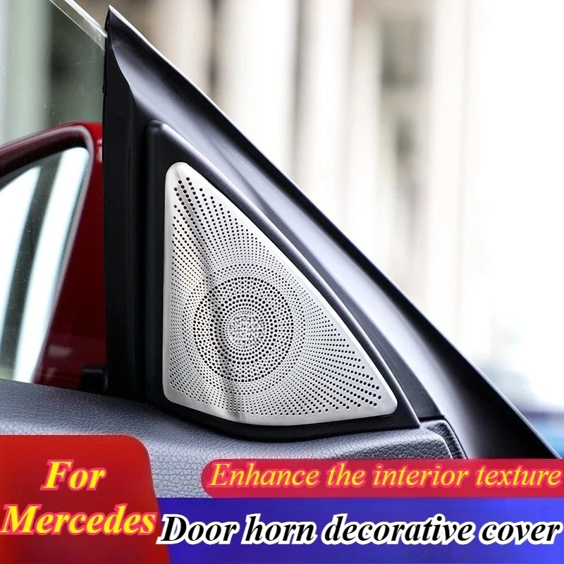 

For Mercedes A C E Class GLA GLB GLC 2019-2023 Burmester Speaker Grill Cover High Gloss ABS Sound System Upgrade Accessories