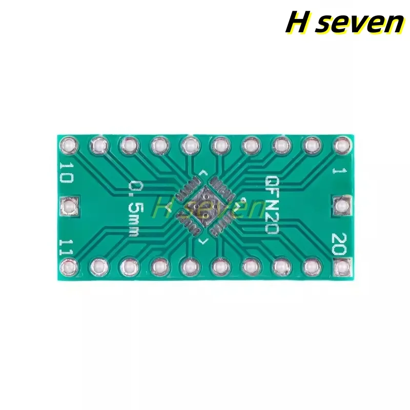 Chip de placa interposta qfn20 para inserção direta dip 0.5/0.65mm passo placa de teste ic com 10 peças