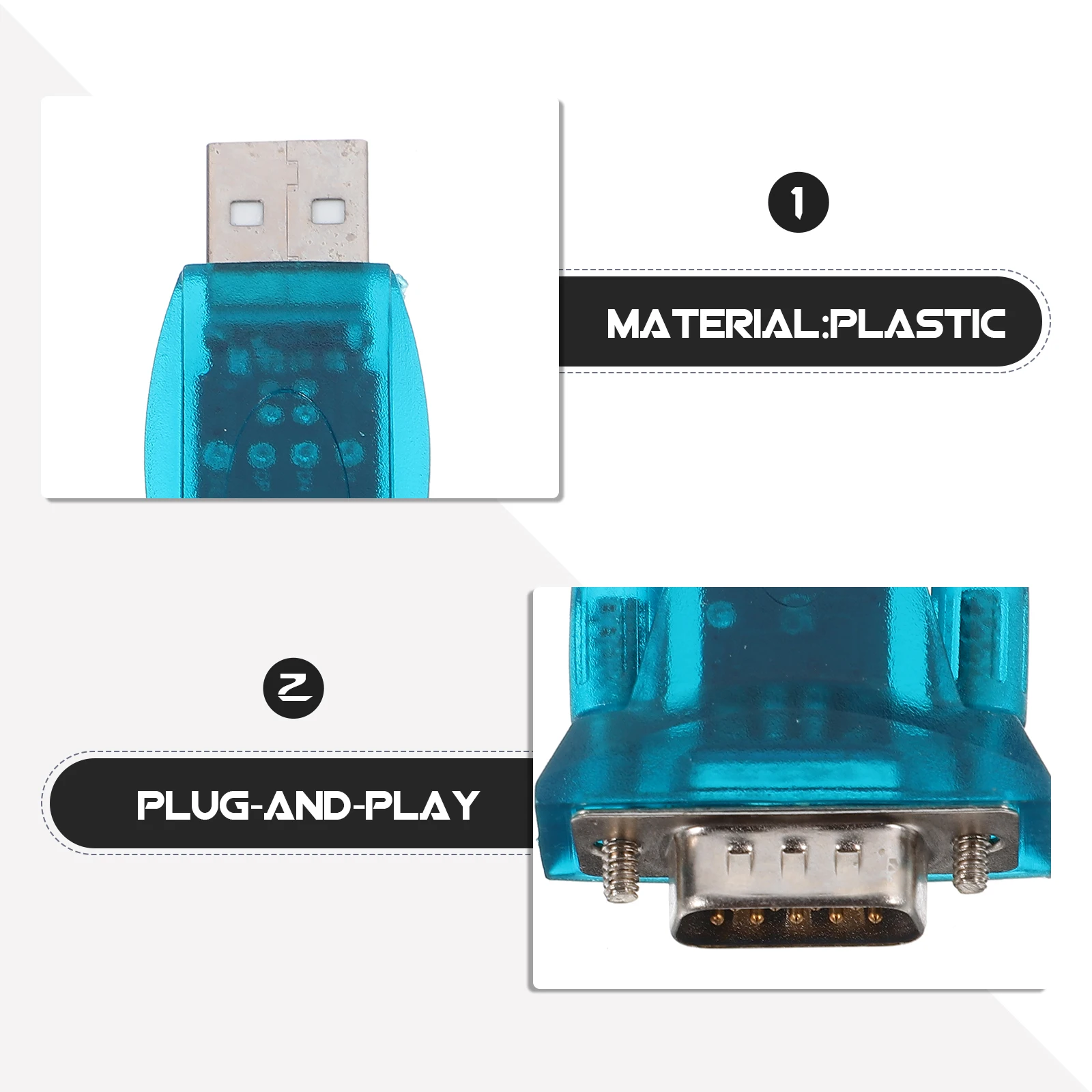 

High Speed Usb To Serial Adapter Fast Data Transfer Plug Play Durable For Pc Printer Router Cable Computer Hardware