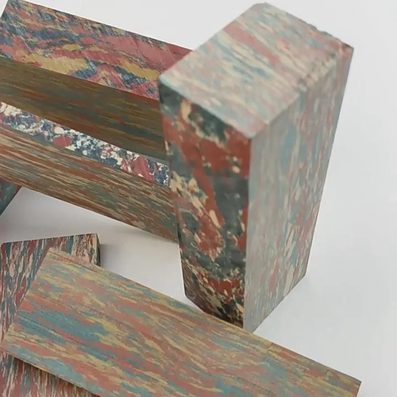 2 Types 120X40X8 120X40X30MM Stable Colored Laminated Wood Board Pattern Cured Wood Color Patterned Stable Wood Handle Material