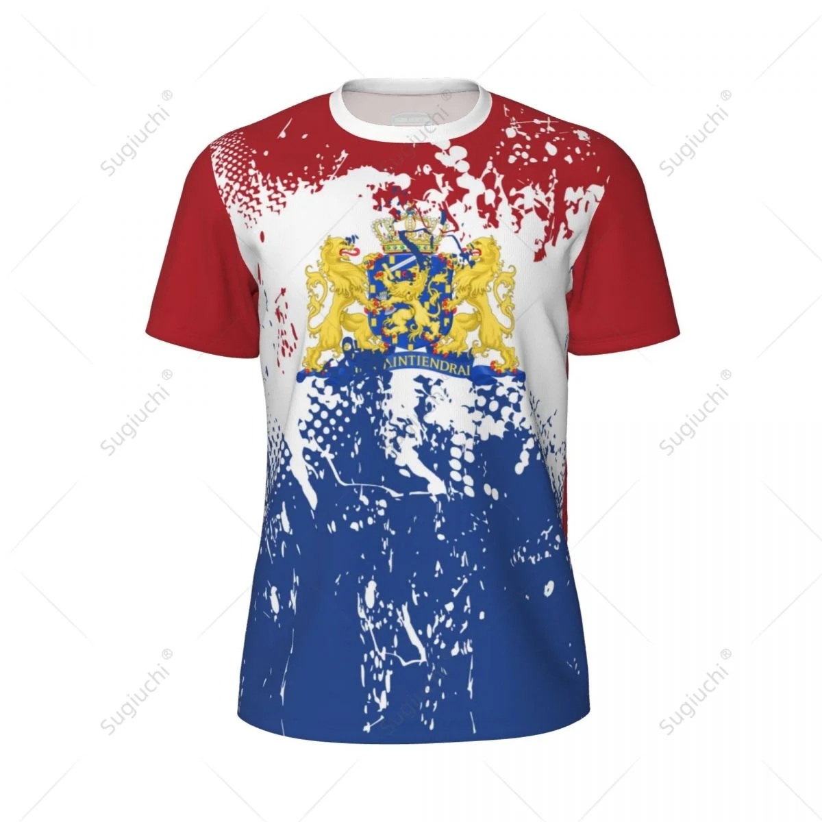 Exclusive design Netherlands Flag Grain 3D Printed Men For Running Bike Soccer Tennis Fitness Sports tshirt Mesh Short T-shirt