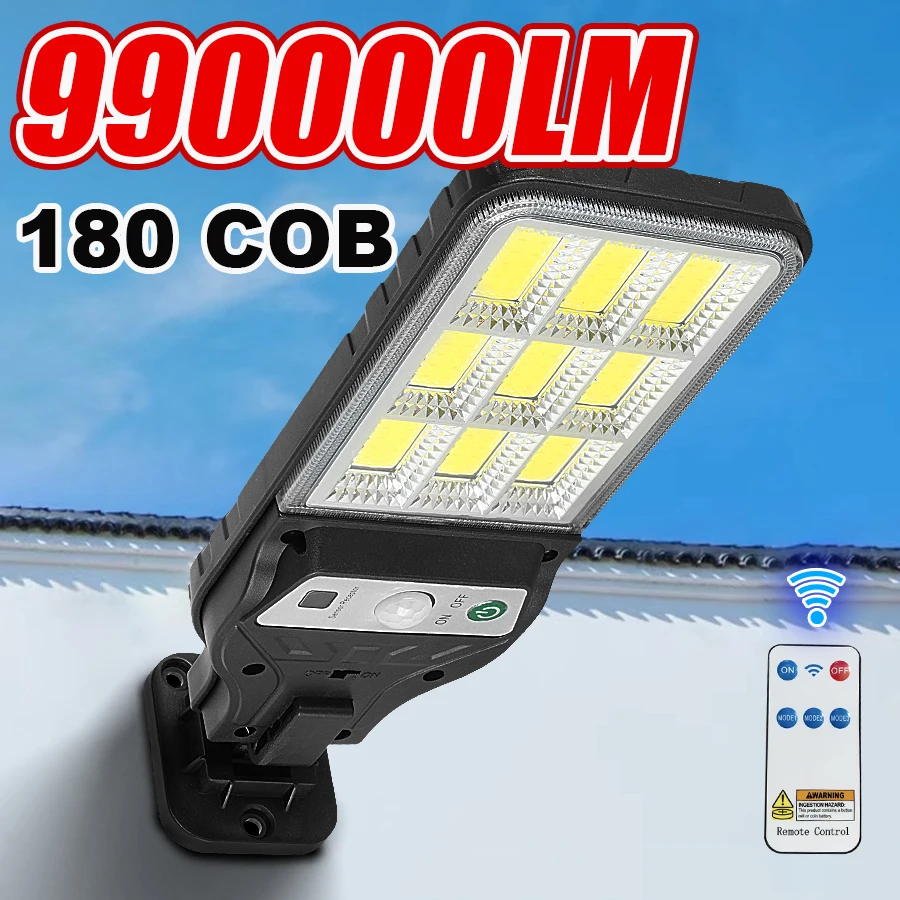 

Светодиодные солнечные светильники для улицы с датчиком движения, садовая солнечная лампа, 3 режима, солнечный фонарь, IP65, водонепроницаемый, уличный/садовый светильник с дистанционным управлением