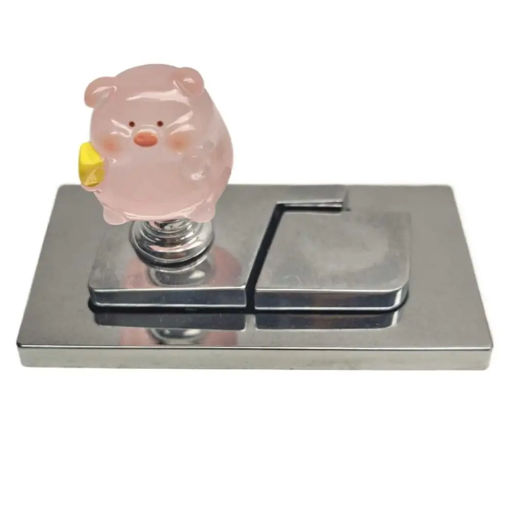 

Светящаяся милая кнопка смыва для унитаза в виде розового поросенка, прочная, с функцией нажатия для активации, для ванной комнаты