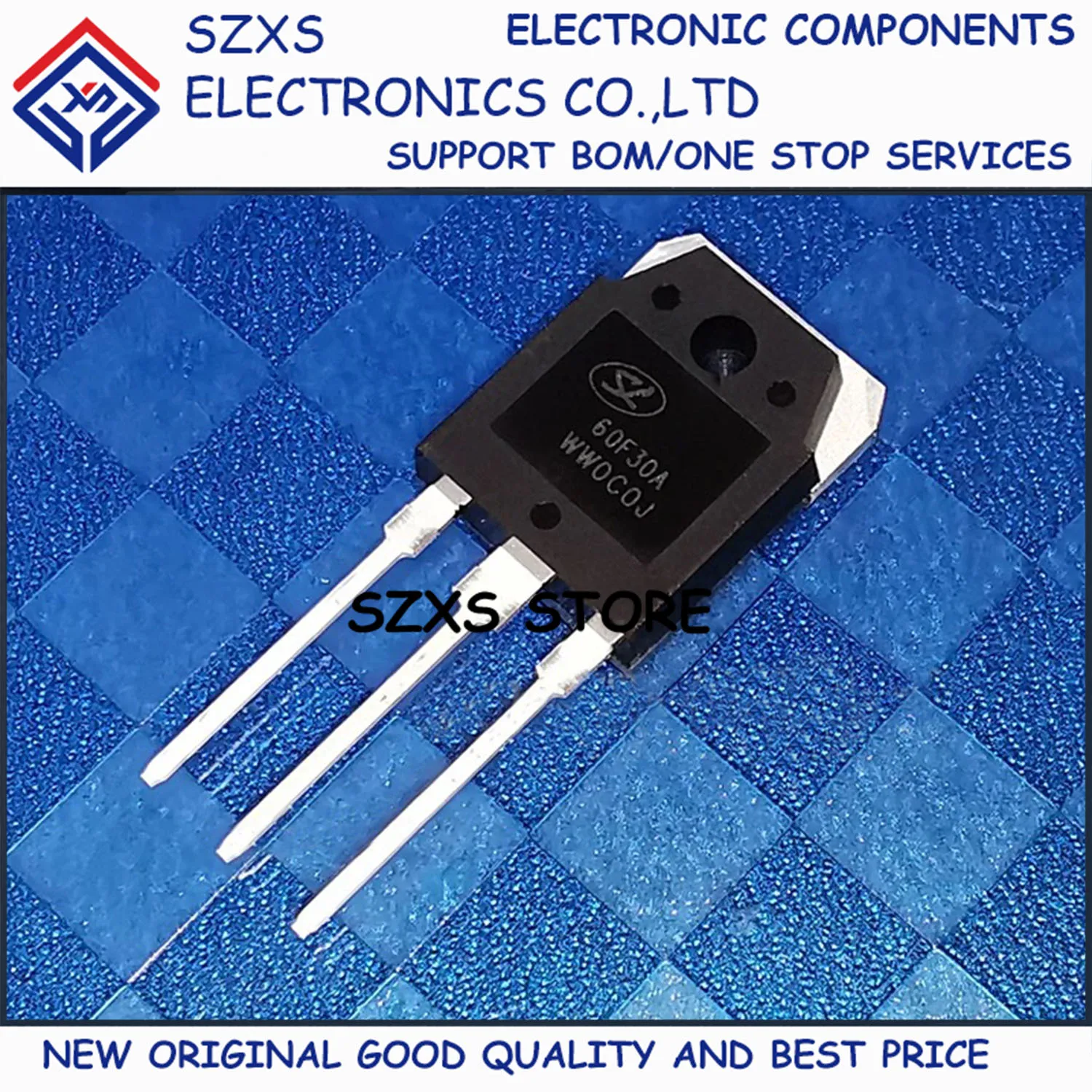 

New Original 10Pcs 60F30A SFR60F30APN TO-3P 300V 60A Fast Recovery Diode In Stock Electronic Components Good Quality