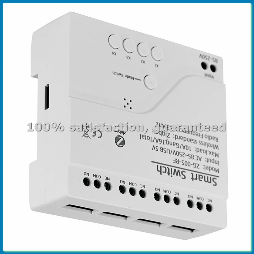 

4-канальный модуль умного выключателя Tuya ZigBee RF433 для автоматизации умного дома, беспроводное реле, голосовое управление - ABWY