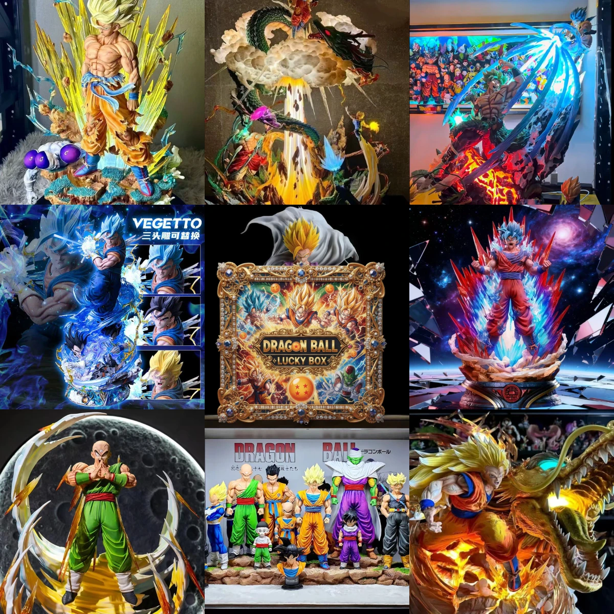 Caja Sorpresa de Figuras de Dragon Ball – Regalo Coleccionable Misterioso con Goku, Vegeta y Héroes Icónicos del Anime