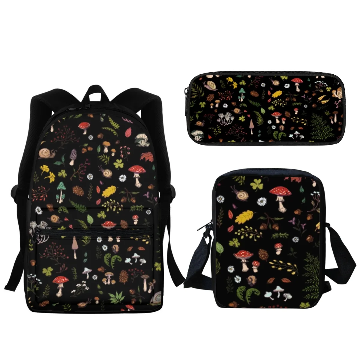 Fashion Fantasy Mushroom Design School Bag Girls High Quality Travel Zipper Backpack Casual Lunch Satchel Bag Learning Tools